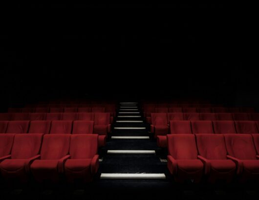 The image of the movie theatre seats
