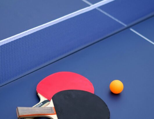 The image of the table tennis equipment